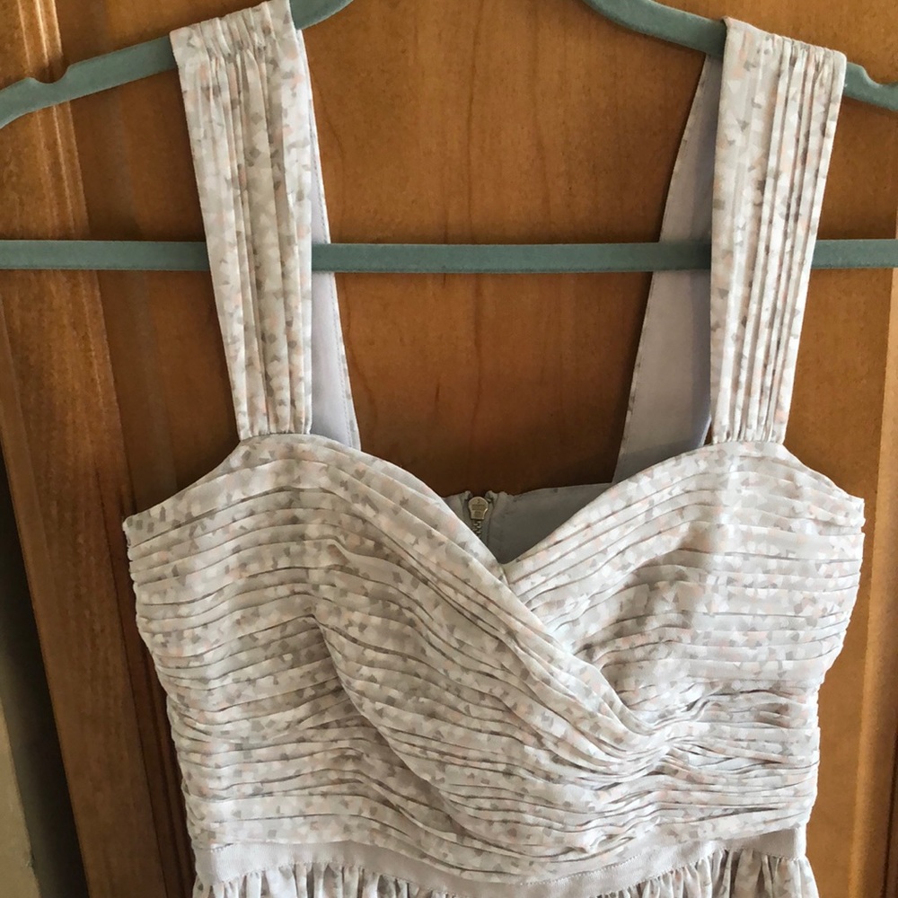 Light Grey Dress with Geometric Design